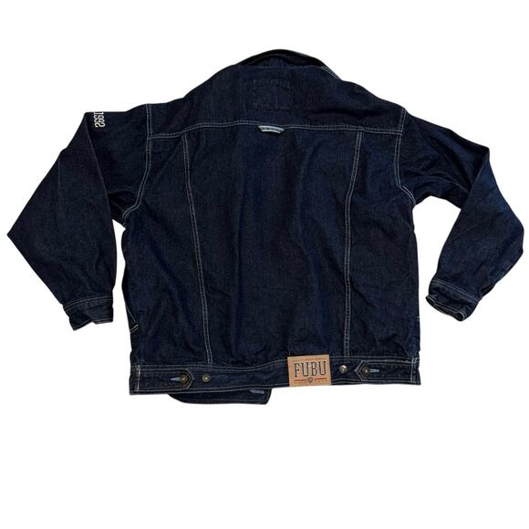 Fubu Vintage 1990’s Men’s Blue Denim Trucker Jean Jacket Size XL - Picture 2 of 15